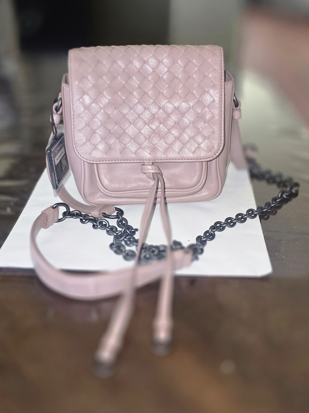Bottega Veneta Intrecciato Double Pocket Crossbody